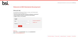 Standards Development - Login - BSI Standards Development