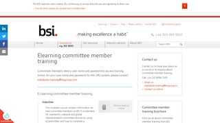 Elearning committee member training | BSI Group