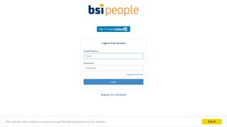 Login to your Account - BSI People