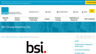 BSI Group America, Inc. | RAPS