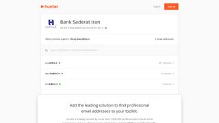 Bank Saderat Iran - email addresses & email format • Hunter - Hunter.io