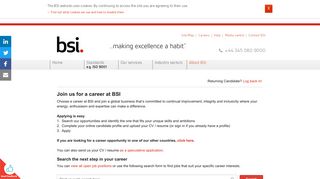 BSI Group | Careers Center | Welcome