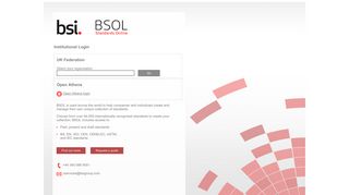 BSOL British Standards Online Login Selector