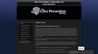 License Status - The Loss Prevention Group