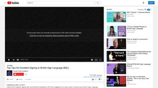 Top Tips for Excellent Signing in British Sign Language (BSL) - YouTube
