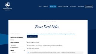 Parent Portal FAQs | British School Muscat