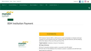 BSM Institution Payment | Bank Syariah Mandiri