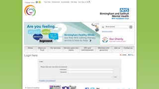 test login - Birmingham and Solihull Mental Health NHS Foundation ...