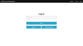 PotBS Account Management - Log In