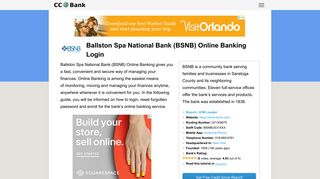 Ballston Spa National Bank (BSNB) Online Banking Login - CC Bank