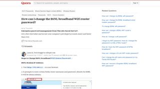 How to change the BSNL broadband WiFi router password - Quora