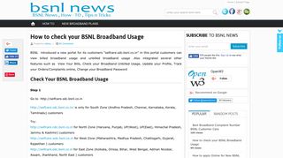 How to check your BSNL Broadband Usage - Bsnl Speed Test