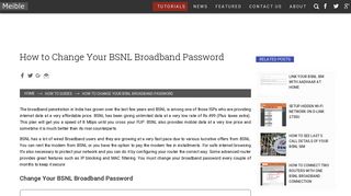 How to Change Your BSNL Broadband Password | How to Guides ...