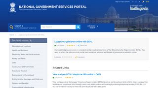 Lodge your grievance online with BSNL | National Government ...