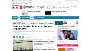 BSNL and DataMail tie up to provide local language email - The ...