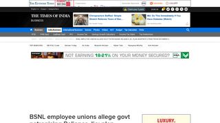 BSNL employee unions allege govt patronising Reliance Jio; plan ...