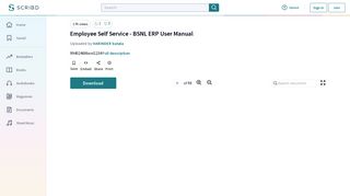 Employee Self Service - BSNL ERP User Manual | Payments ... - Scribd
