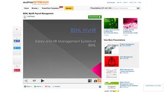 BSNL Myhr Payroll Management |authorSTREAM