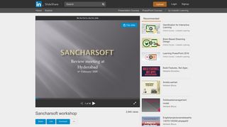 Sancharsoft workshop - SlideShare