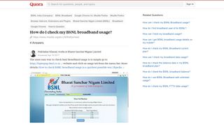 How to check my BSNL broadband usage - Quora