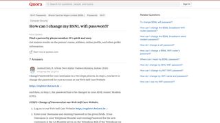 How to change my BSNL wifi password - Quora