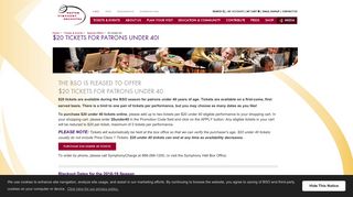 $20 Tickets for Patrons Under 40! | Boston Symphony Orchestra | bso ...