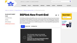 IATA - BSPlink New Front-End
