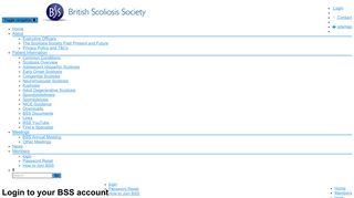 Login to your BSS account - British Scoliosis Society