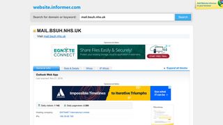 mail.bsuh.nhs.uk at WI. Outlook Web App - Website Informer
