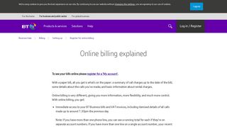 BT Business online billing explained
