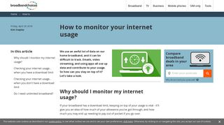 How to monitor your internet usage - Broadband Choices