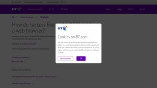 How do I access files in the BT Cloud from a web browser? | BT help