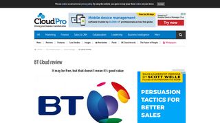 BT Cloud review | Cloud Pro