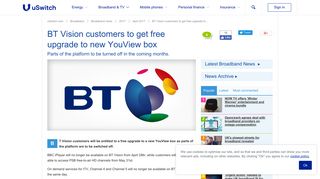 BT Vision customers to get free upgrade to new YouView box