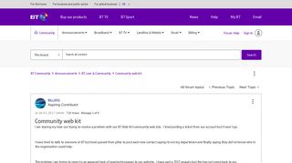 Community web kit - BT Community