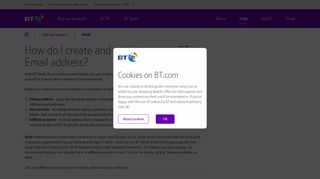 How do I create and activate a new BT Email address? | BT help