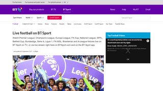 Live football on BT Sport | BT Sport