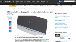 BT Home Hub 5 settings guide - how to make it faster and less ...