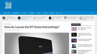 How do I access the BT Home Hub settings? | The Big Tech Question