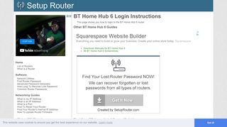 How to Login to the BT Home Hub 6 - SetupRouter