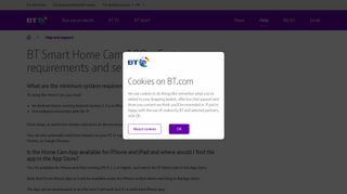 BT Smart Home Cam 100 - System requirements and set up | BT help