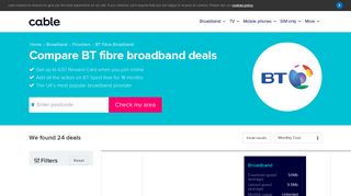 BT Fibre Broadband Deals | Compare Superfast Packages - Cable.co.uk