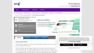 Online Billing and Payments - BT Conferencing