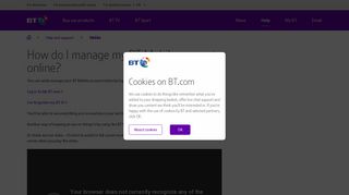 How do I manage my BT Mobile account online? | BT help