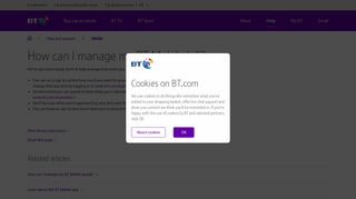 How can I manage my BT Mobile bill? | BT help