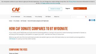 BT MyDonate alternative for charity fundraising | CAF Donate