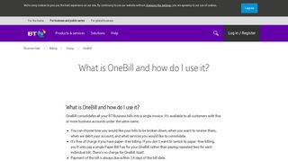 What is OneBill and how do I use it? | BT Business