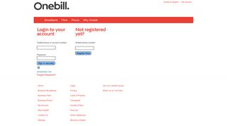 Log In - My Account | OneBill Telecom