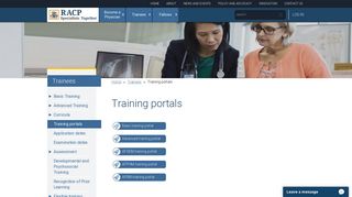 Training portals - RACP