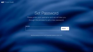 Set Password - BT Private Wealth